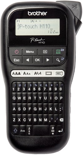 Labelprinter Brother P-touch TZe PT-H110 draagbaar qwerty 12mm zwart-2